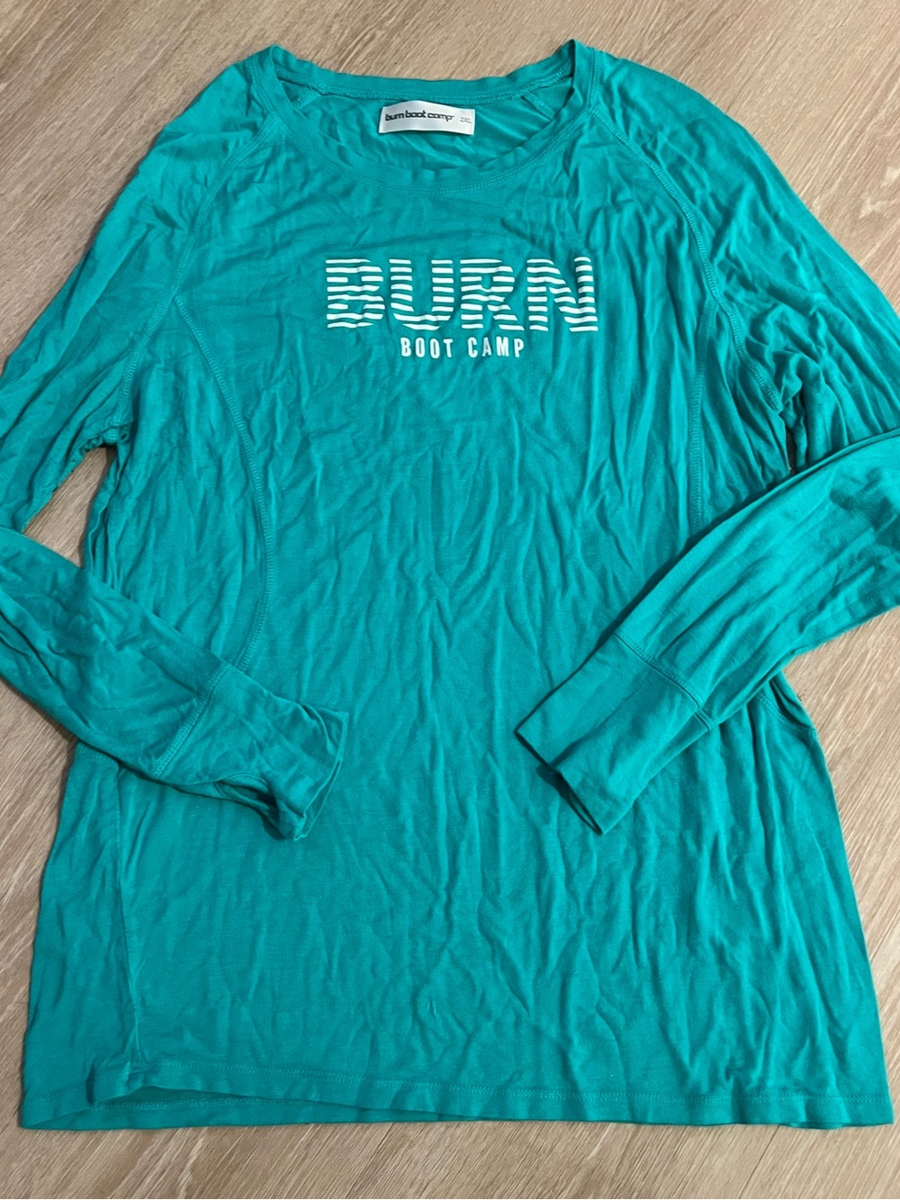 Burn Boot Camp Women's Teal Long Sleeve Tee